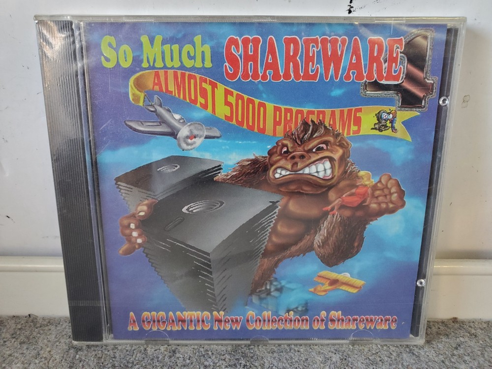 NEW Sealed Vintage Software SO MUCH SHAREWARE 4 Almost 5000 Programs CD-ROM 1994