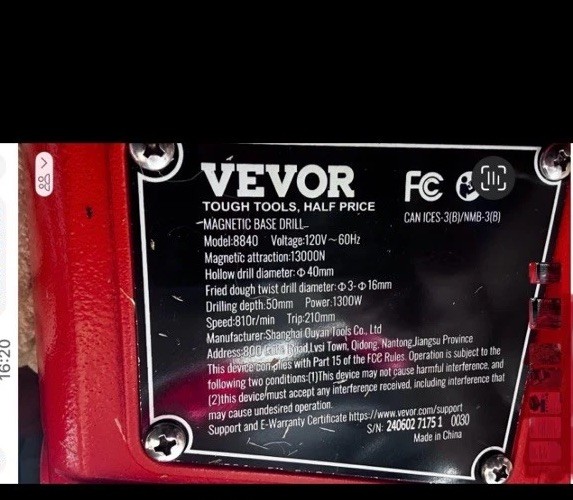 VEVOR Mag Drill
