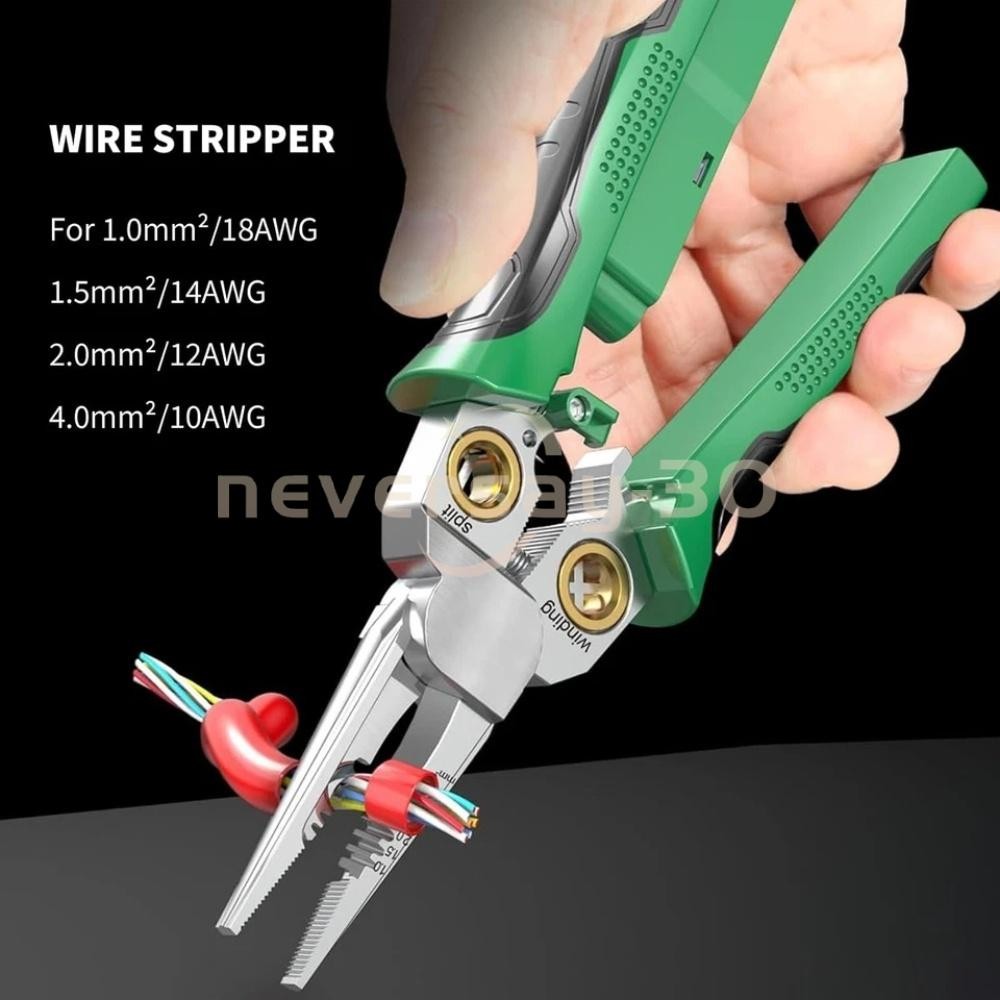 8 In 1 Wire Stripper Wire Stripping Tool with Voltage Tester Cable Cutters New