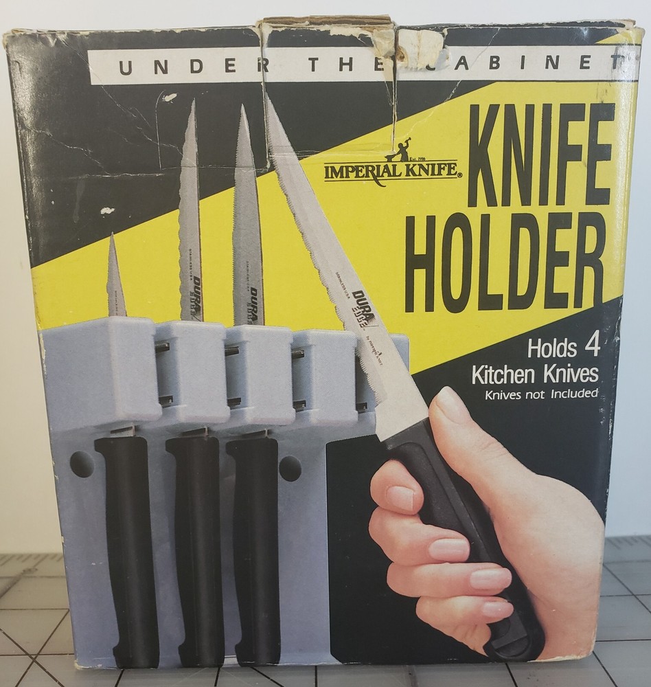 UNDER CABINET KNIFE HOLDER, WHITE