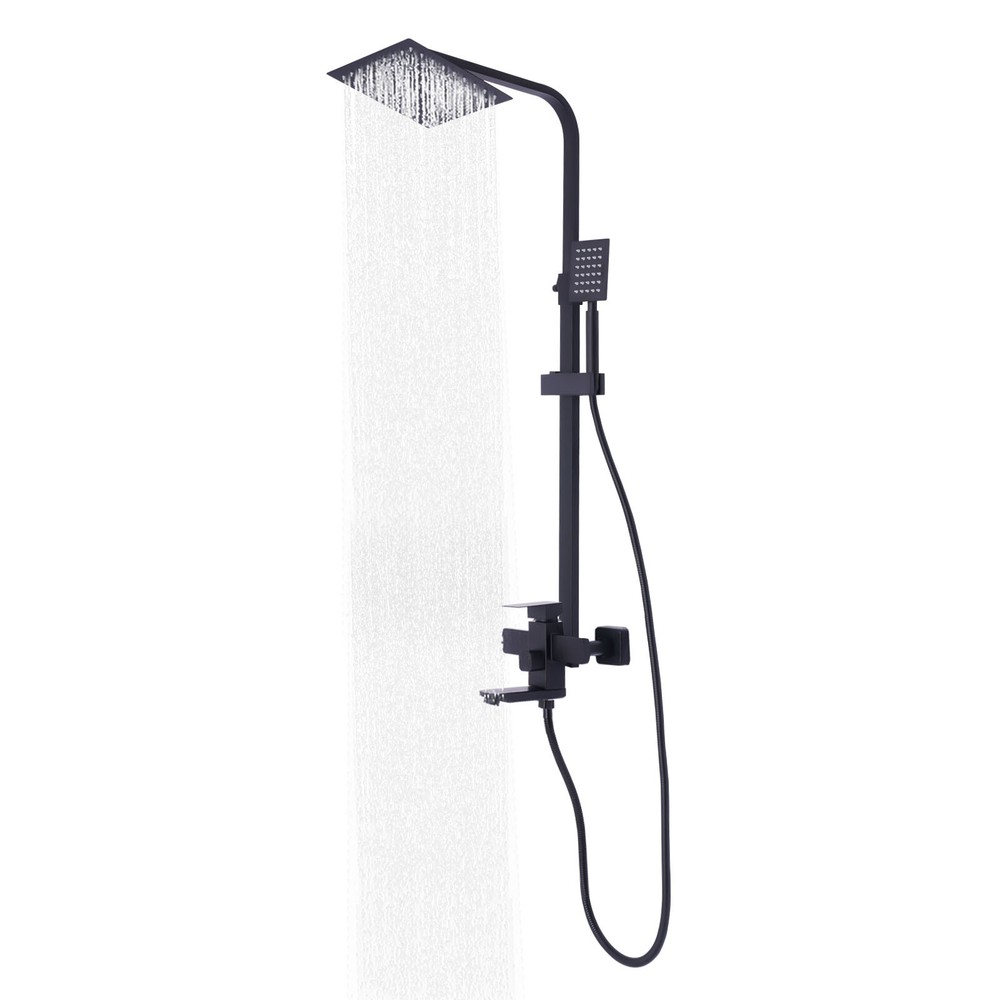 Stainless Steel Shower Panel Tower with Rainfall Jets & Massage System