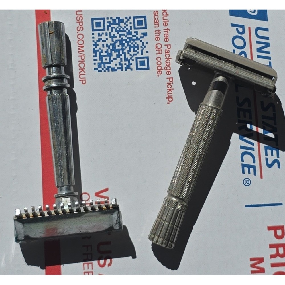 Vintage Gillette Techmatic Adjustable Safety Razor + Two More Razors