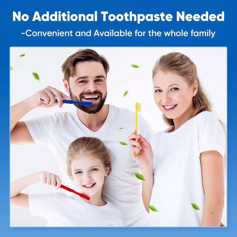 50 PCS Prepasted Disposable Toothbrushes with Toothpaste, Premium Bulk Toothb...