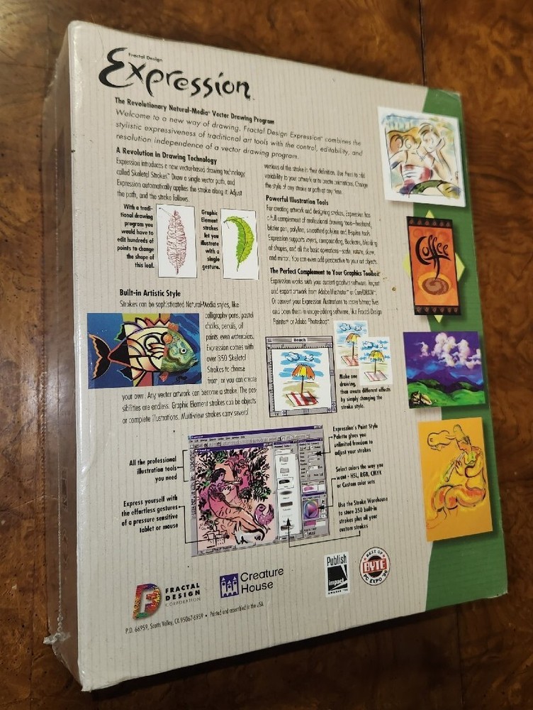 Expression Fractal Design Natural-Media Vector Drawing Tool Program Windows 1996