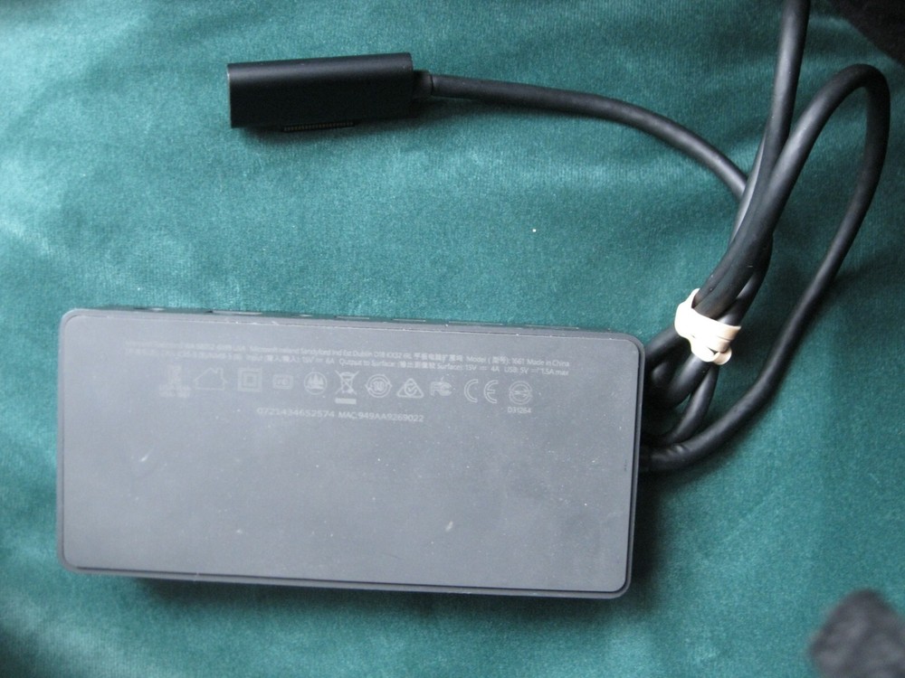 Microsoft 1661 Docking Station for Microsoft Surface Pro 3, 4, 5, 6 (No Adapter)