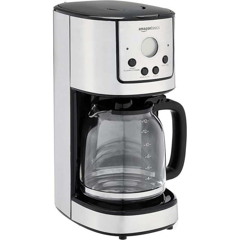 Programmable Drip Coffee Maker 12 Cup Machine W/ Carafe & Reusable Filter New