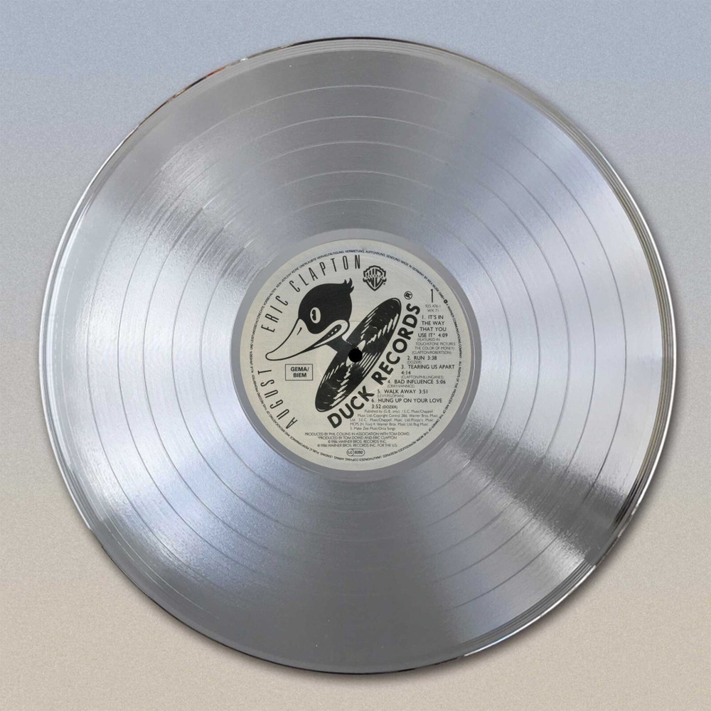 Eric Clapton "August" Gold LP Record wall art