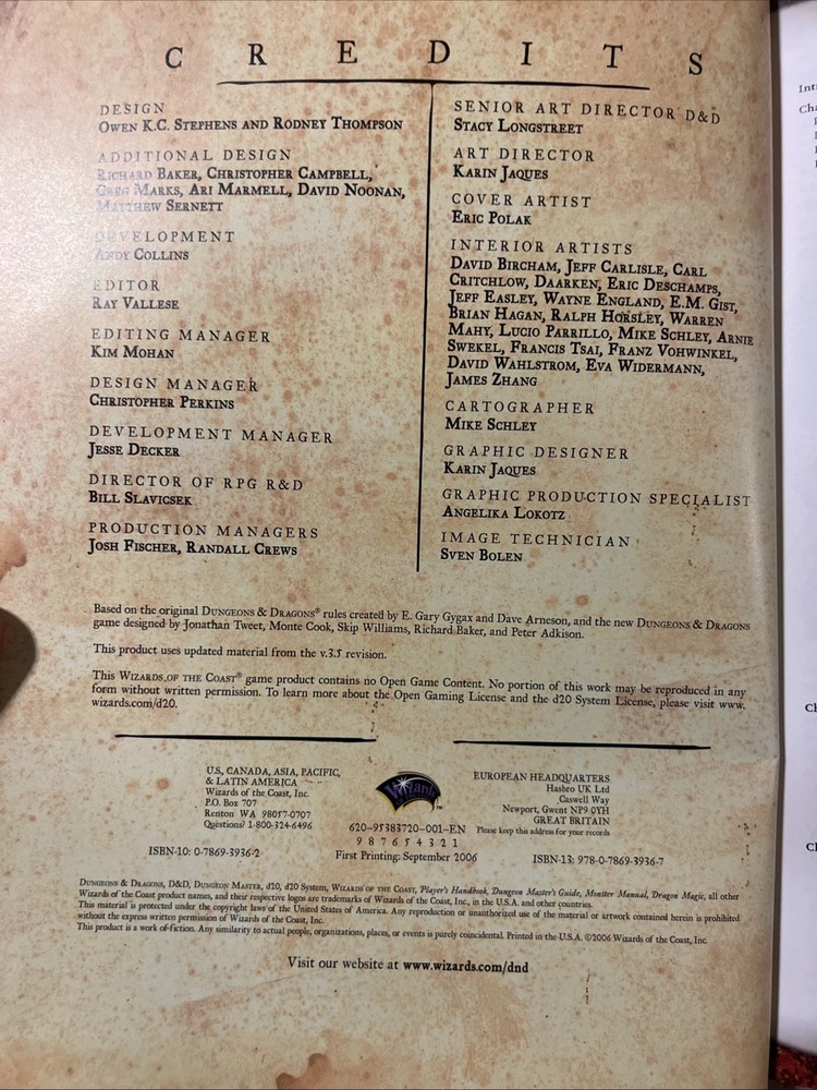 Dungeons And Dragons Dragon Magic, HC First Print 2006
