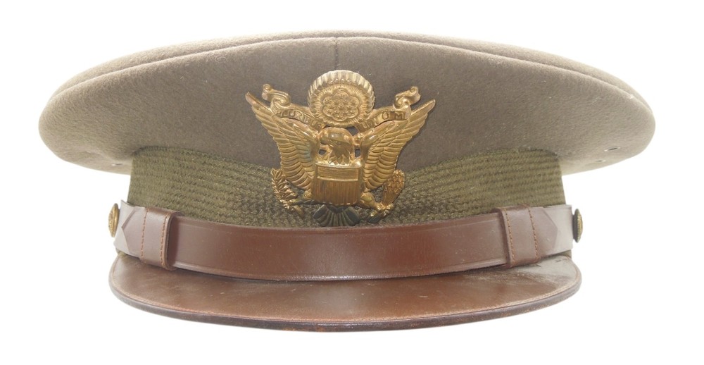 Original WWII US Army AAF Officer Visor Cap Hat Size 7