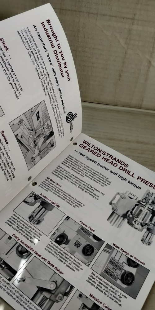 1986 WILTON geared head drill presses Catalog C2