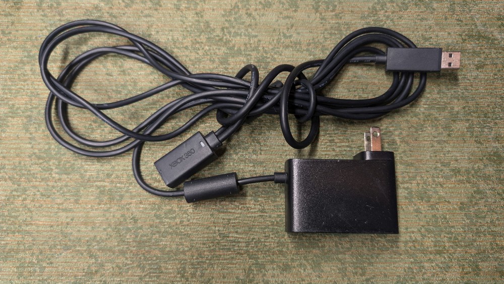 Microsoft Kinect Sensor Bar Xbox 360 1414 + AC Power Adapter Tested Set Bundle