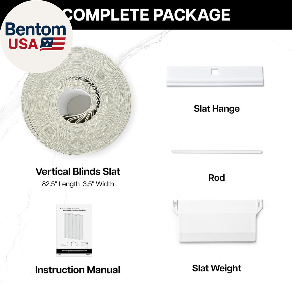 Light Filtering Vertical Blinds Replacement Slats – Polyester Fabric for Sliding