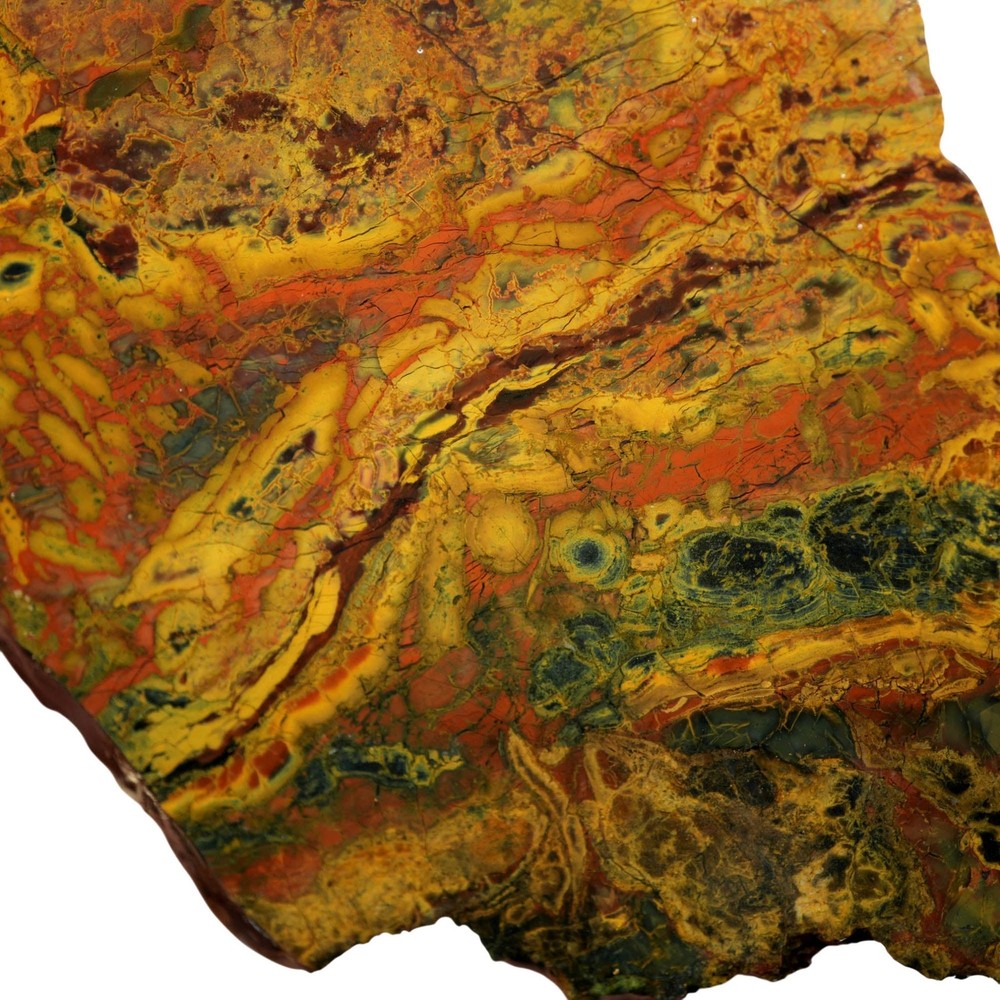 Kaleidoscope Jasper Slab - Floating Orb Psychedelic Pattern