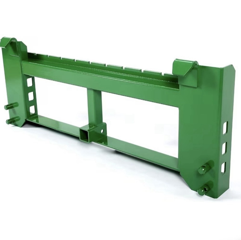 3000LB  Trailer Pallet Fork Frame Attachment Skid Steer Loader Receiver Green