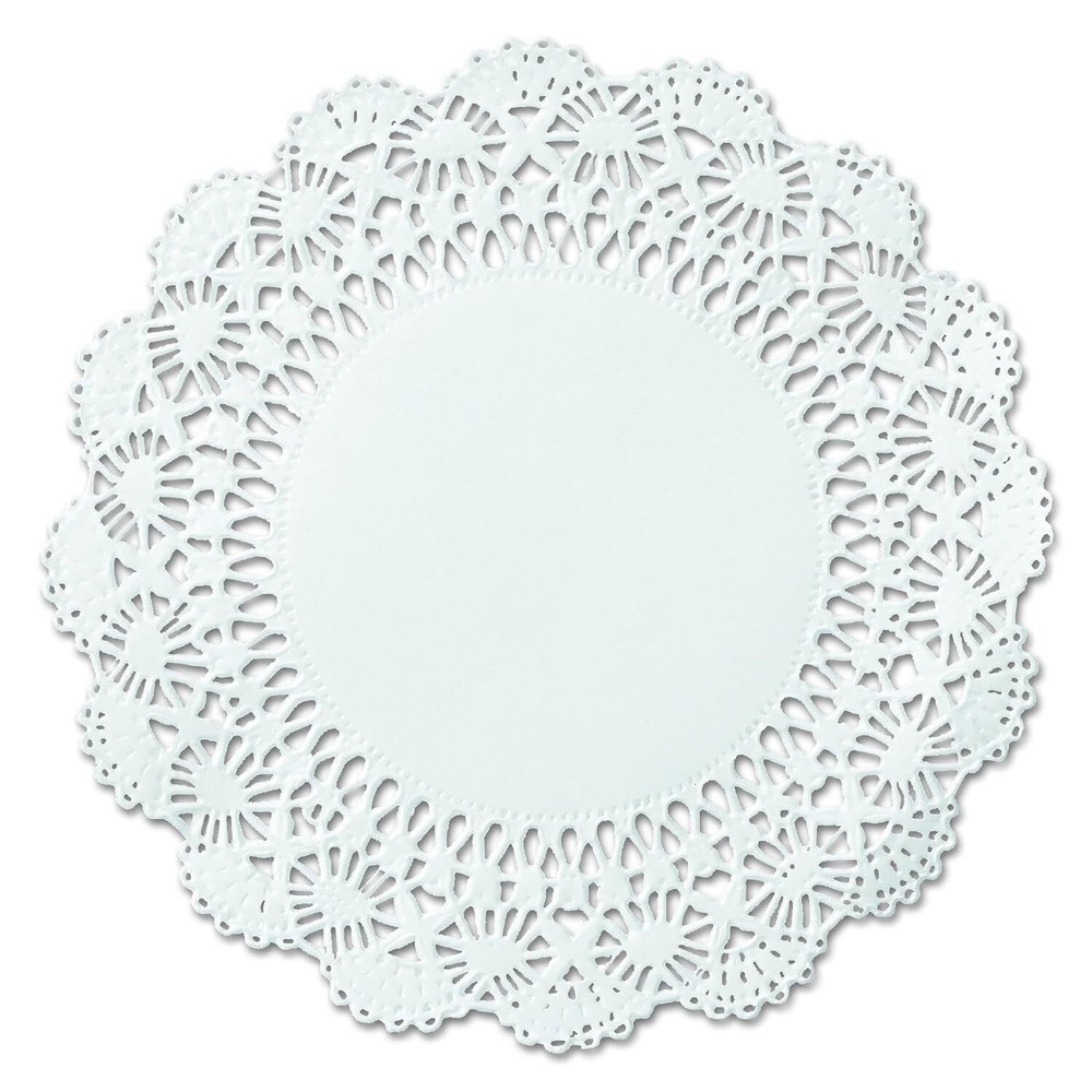 Hoffmaster 500239 12" White Round Cambridge Lace Doily | 1000/Case