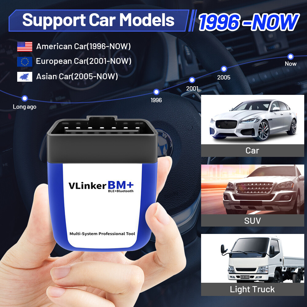 Vgate VLinker BM+ Bluetooth OBD2 Scanner for BMW BIMMERCODE Coding IOS Android