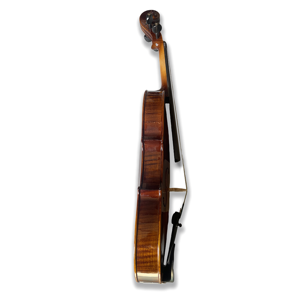 Portable 4 String Violin Kit 4/4 Full Size Solid wood Tiger Pattern With Case