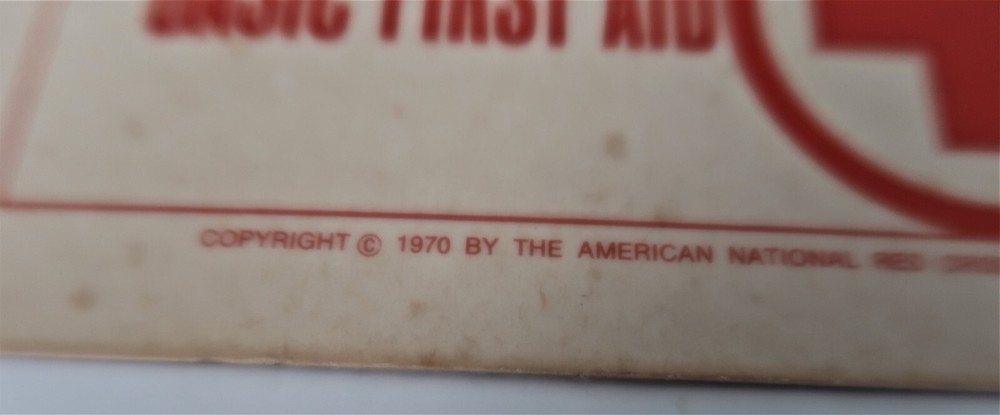 Vtg American National Red Cross Basic First Aid Drawing 2 Side Ephemera 1970 4,1