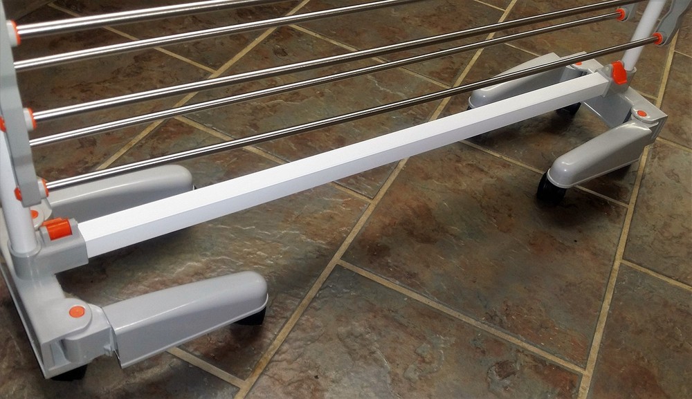BDPV23 Foldable Rolling 3Tier Clothes Laundry Drying Rack with Stainless Stee...