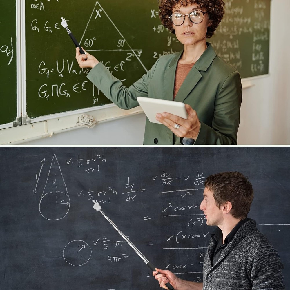 2Pcs Telescopic Teachers Pointer, Extendable Hand Pointer Finger Pointer Stick,