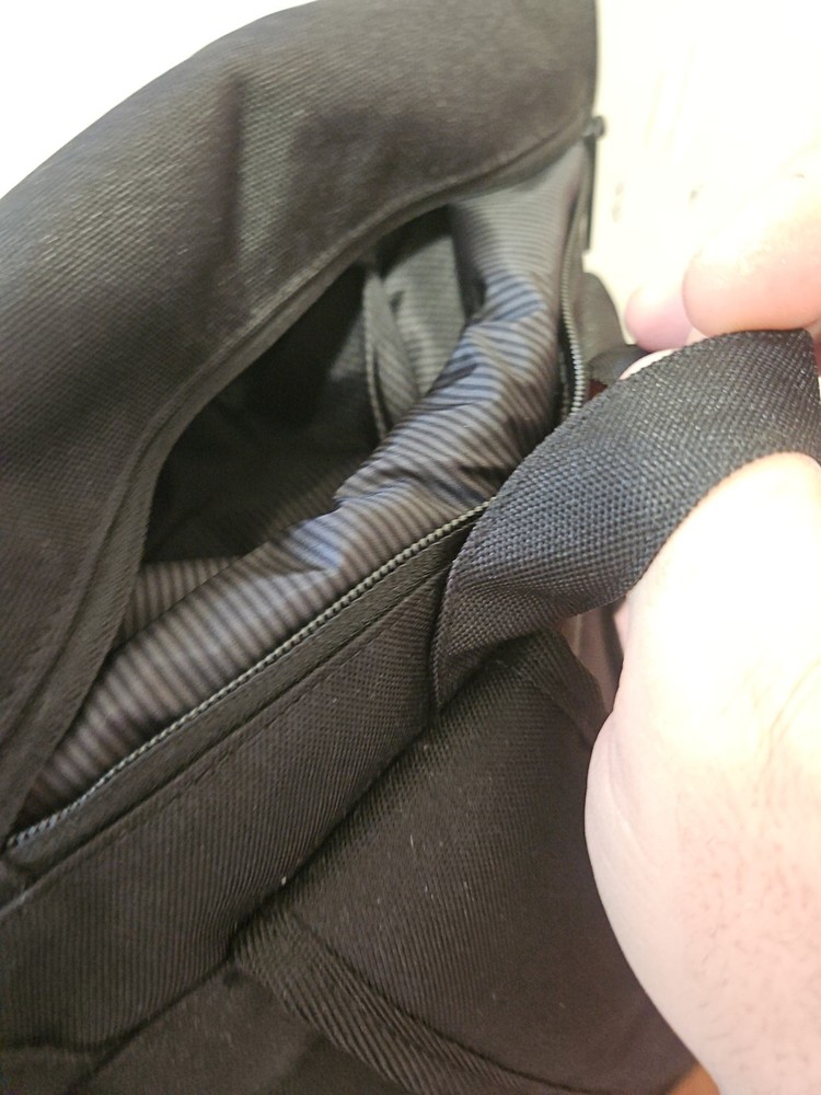 Herschel Black Backpack with Buckle Straps