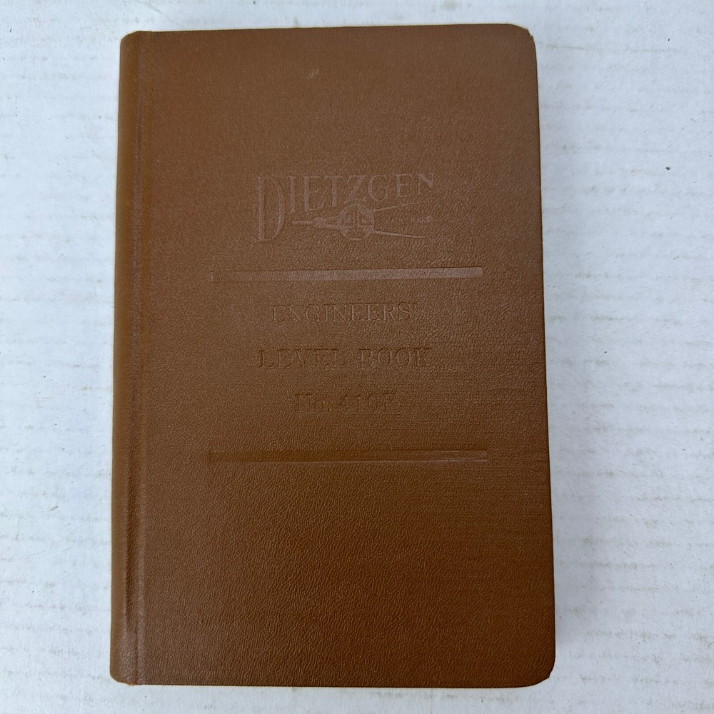 Dietzgen Engineers' Level Book No. 410F Notebook Vintage