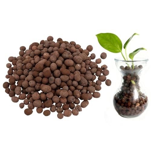 12LBS Natural Clay Pebbles, Expanded Clay Pebbles Hydroponic Rocks, Small