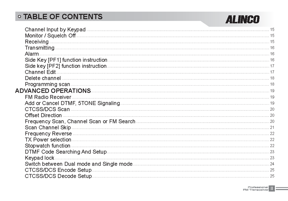 Alinco DJ-500 2nd Gen Transceiver Instruction Manual 69 Pages Operating Guide