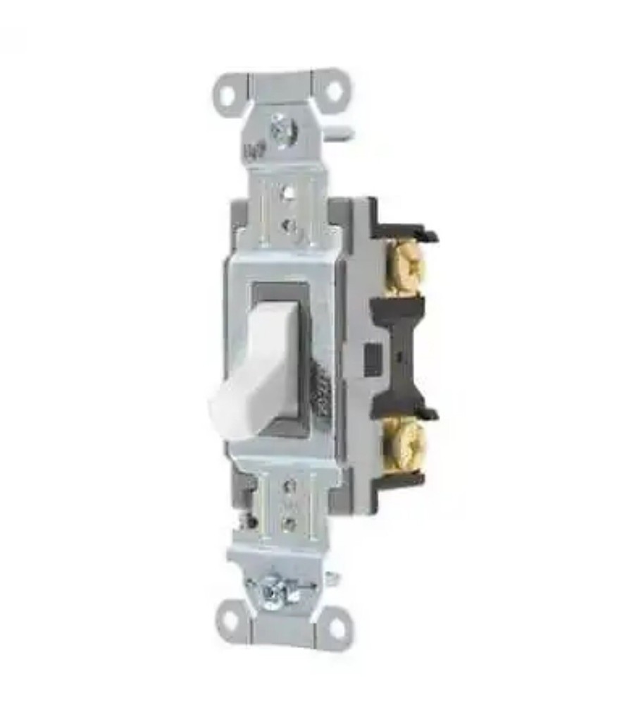 Zoro Select Csb120bw Wall Switch,20A,White,Toggle,1 To 2 Hp