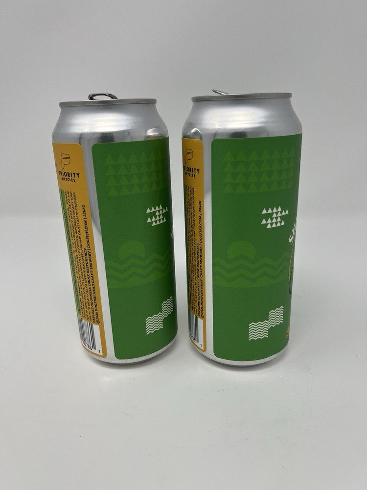 Empty Beer Cans TWO Dogfish Head x Priority Bicycles Shared Lane Ale Craft