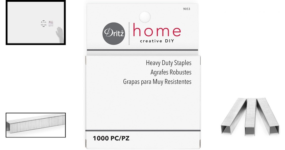 Versatile Silver Heavy Duty Staples, 1000 Count for Crafting & Repair Needs