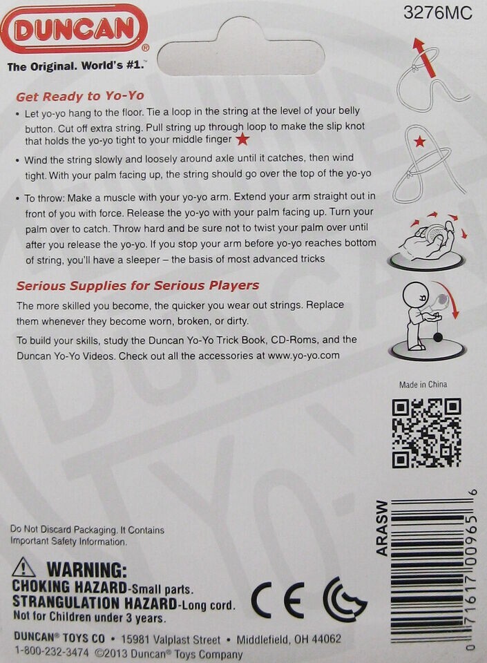 Duncan 5 Pack Cotton Yo-Yo Strings - Multicolor