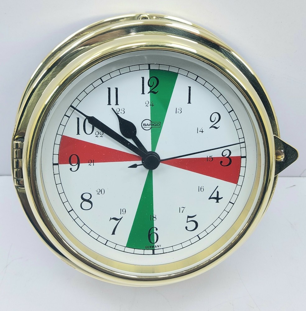 Viking Brass Quartz Ship's Radio Sector Clock