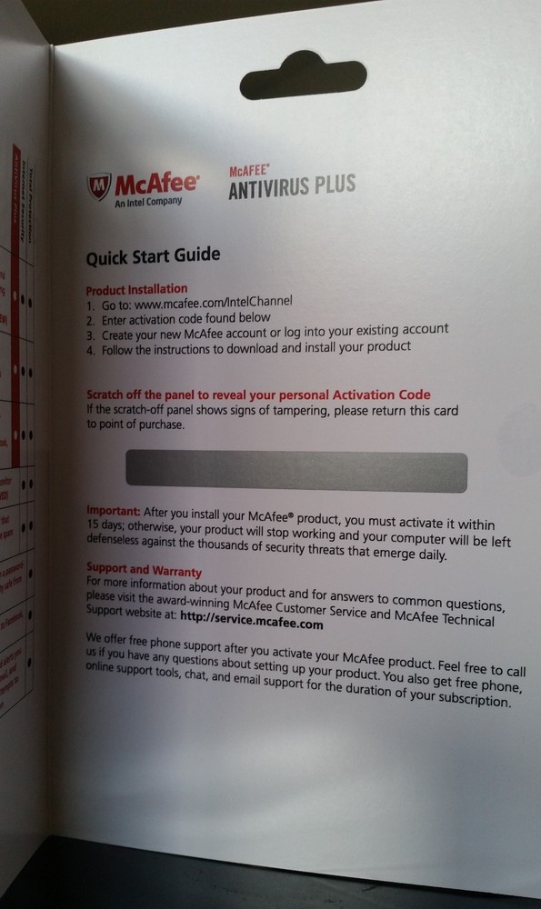 McAfee Antivirus Plus - 1 year Subscription