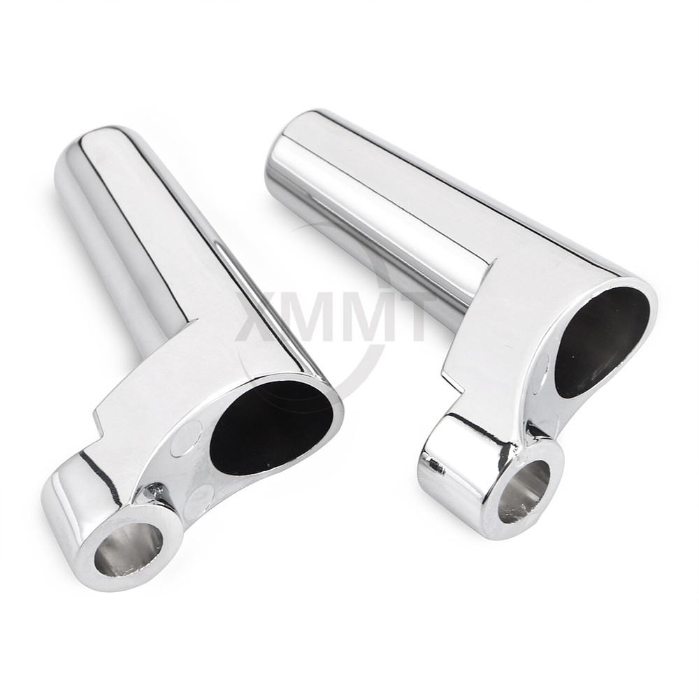 Chrome Front Turn Signal Relocation Mount Kit For Harley Dyna Models 91-05