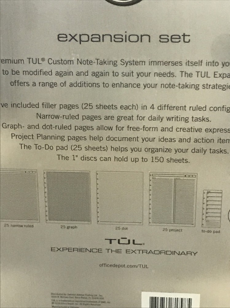 TUL Custom Note-Taking System Letter Size Expansion Set (4295635)