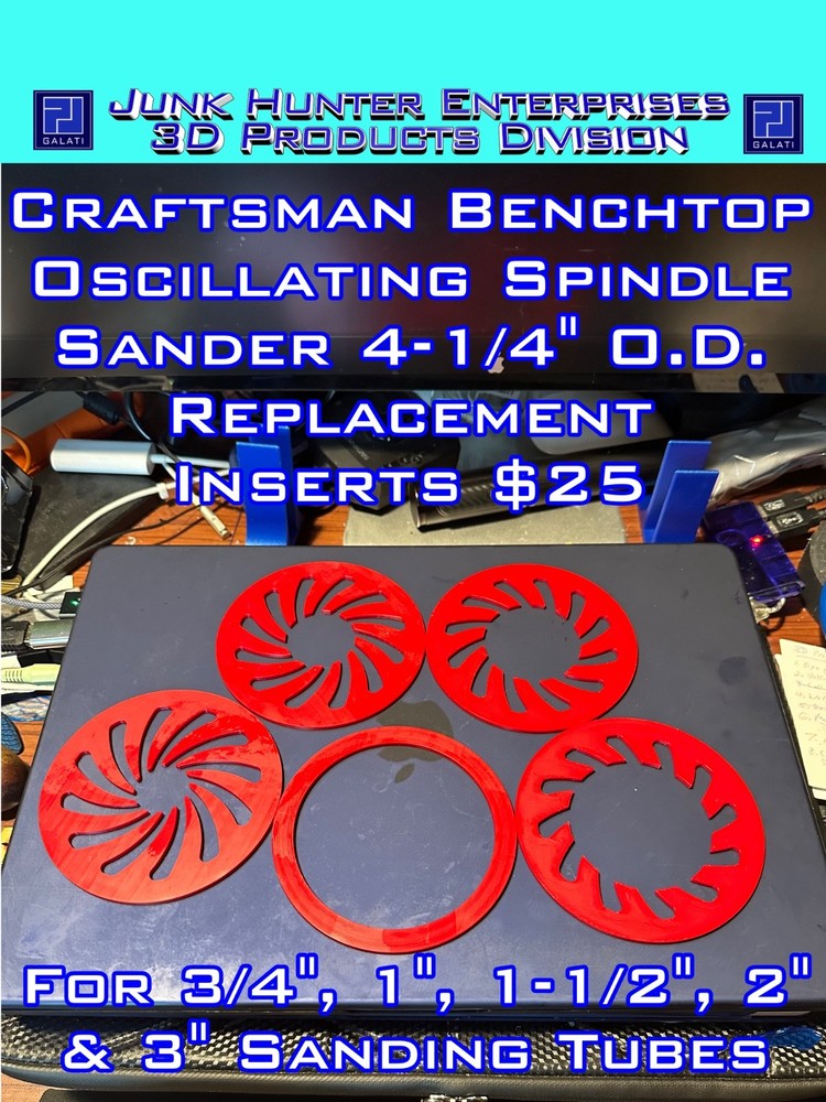 Replacement Inserts for Craftsman Oscillating Spindle Sander 4-1/4" O.D.