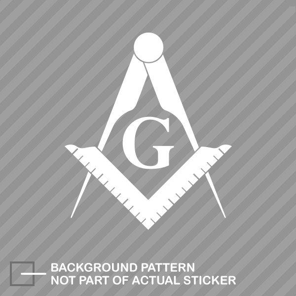 Freemasonry Emblem Sticker Die Cut Decal Freemason Masonic