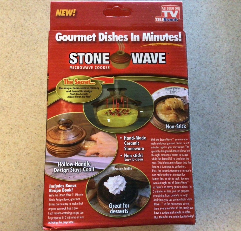 Stone Wave Microwave Cooker Ceramic Stoneware New
