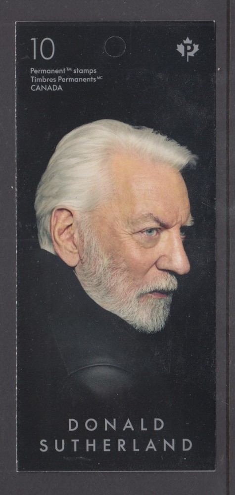 Canada BK822 Donald Sutherland Complete Booklet 10xP stamps