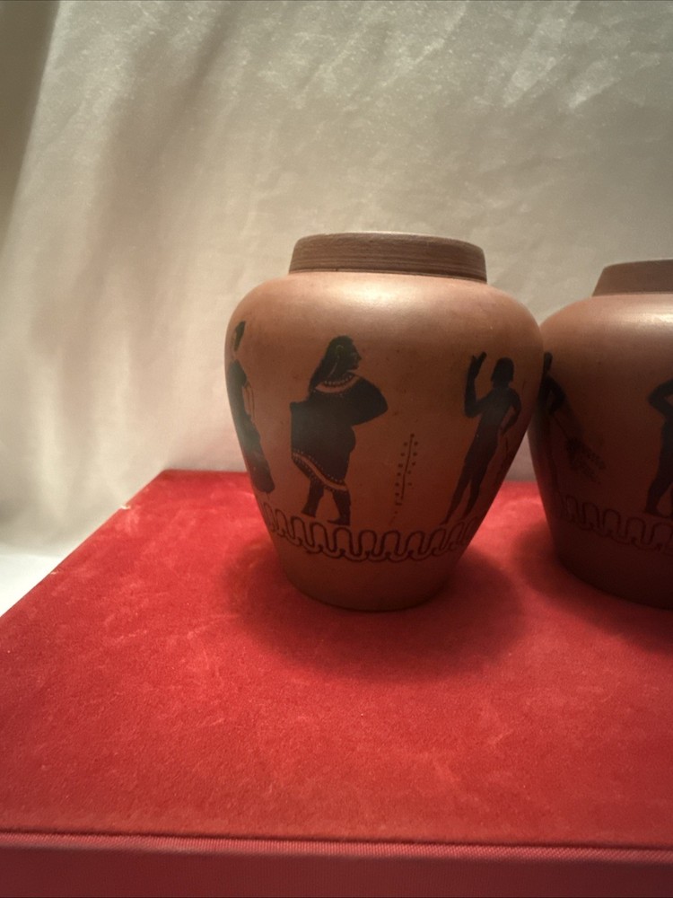 Pair Of Terracotta Printed Pots