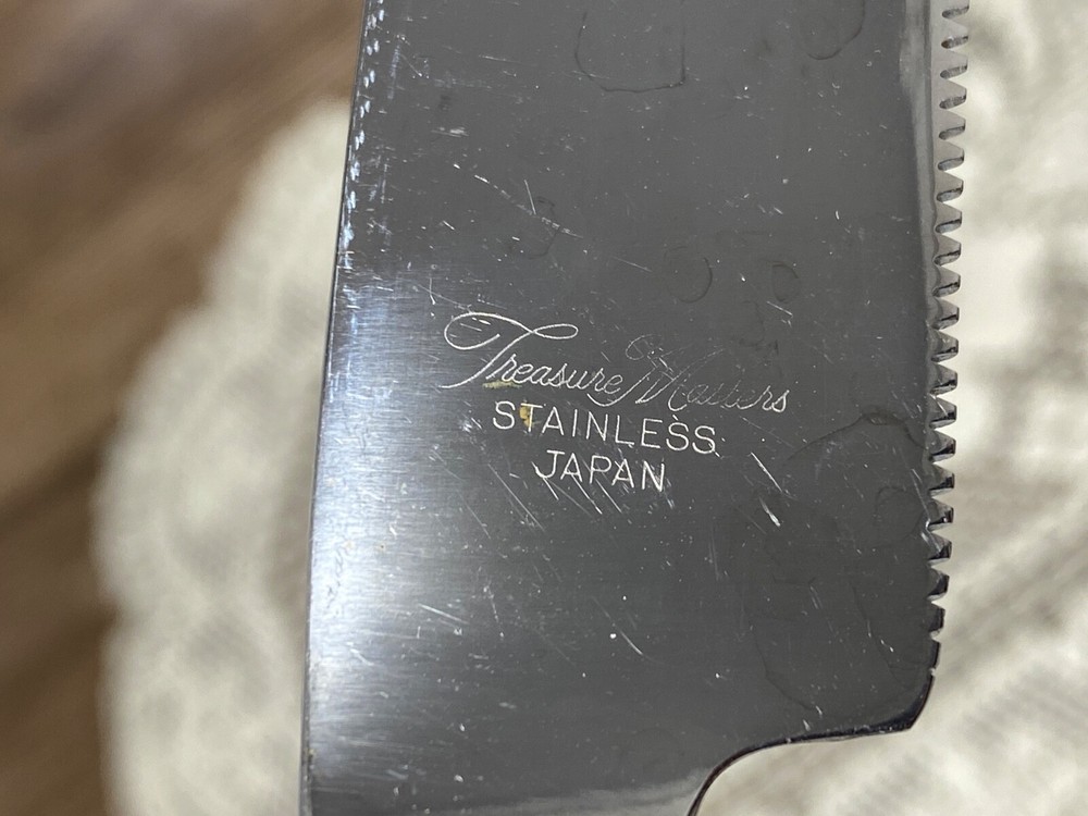 Treasure Masters stainless steel JAPAN cake knife server set rose pattern