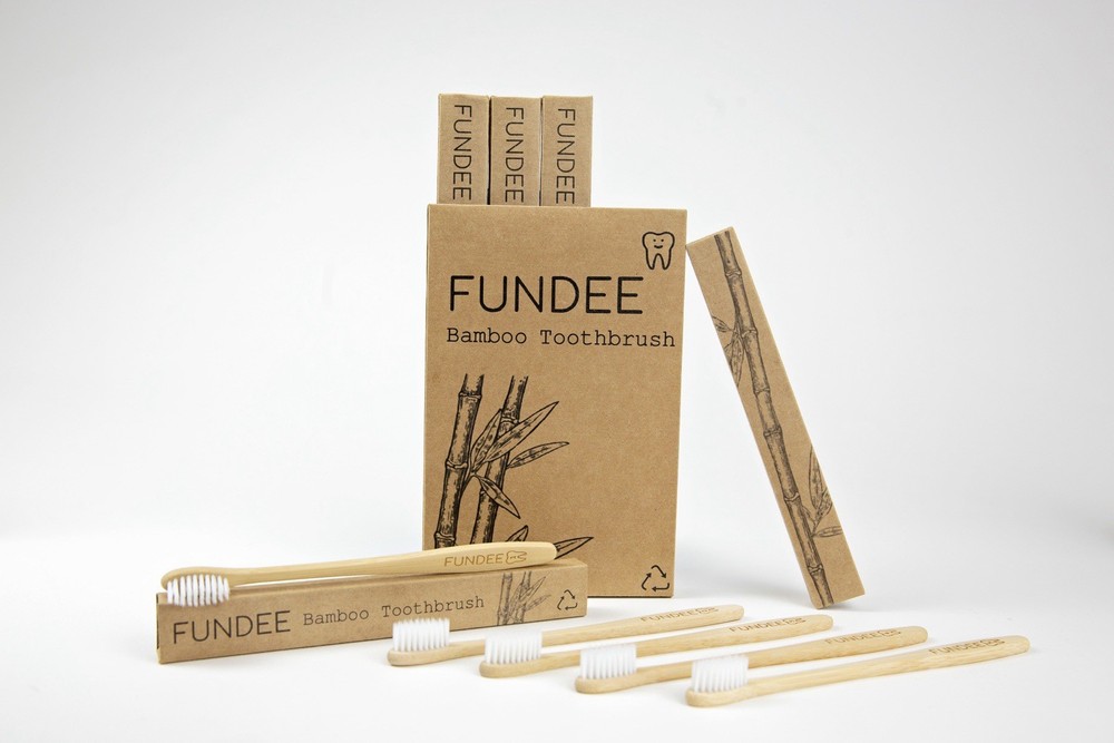 Bamboo Toothbrush Set 10-Pack | FUNDEE Eco-Friendly, Biodegradable, BPA-Free
