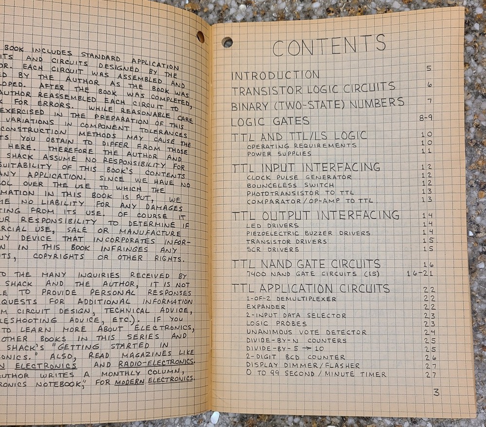 Radio Shack Electronic Components Encyclopedia & Engineers Mini Notebook