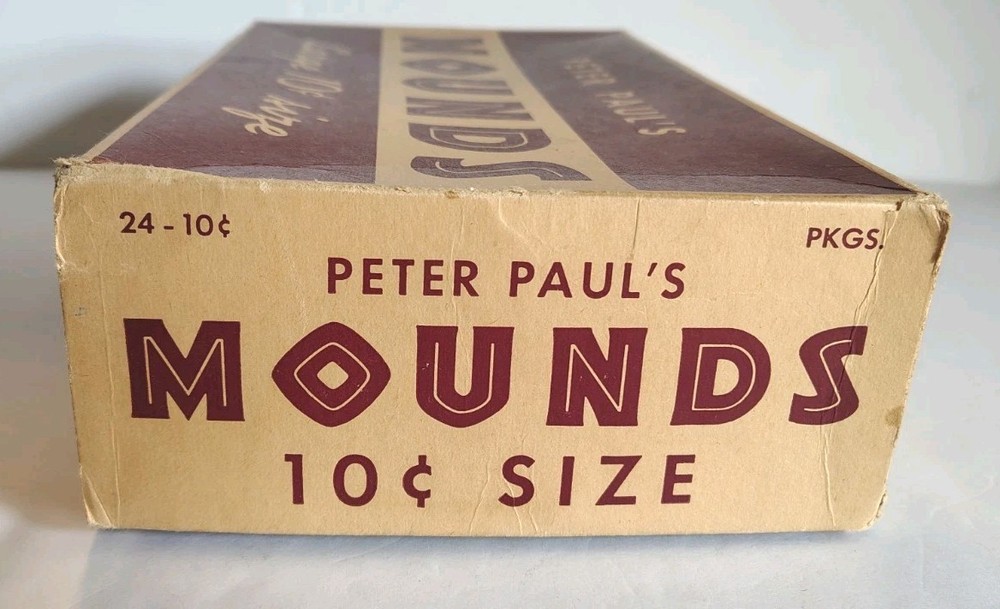 Peter Paul’s Mounds 24 $.10 Packages Empty Box