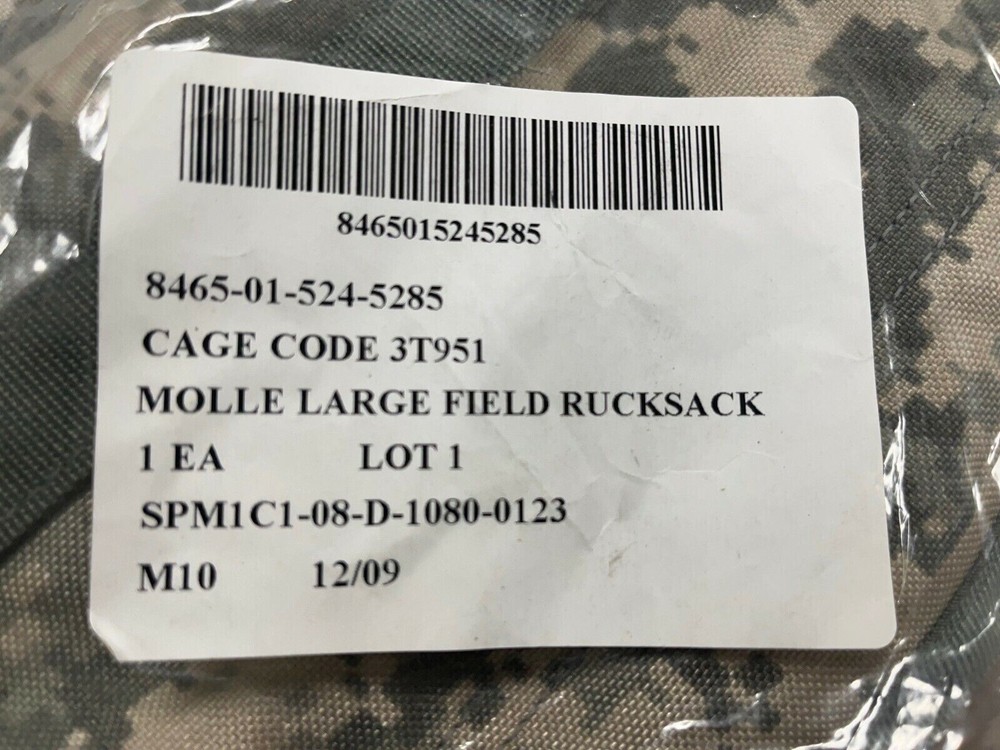 NIB AUTHENTIC US ARMY MILITARY ISSUE MOLLE II Rucksack Large Pack Backpack