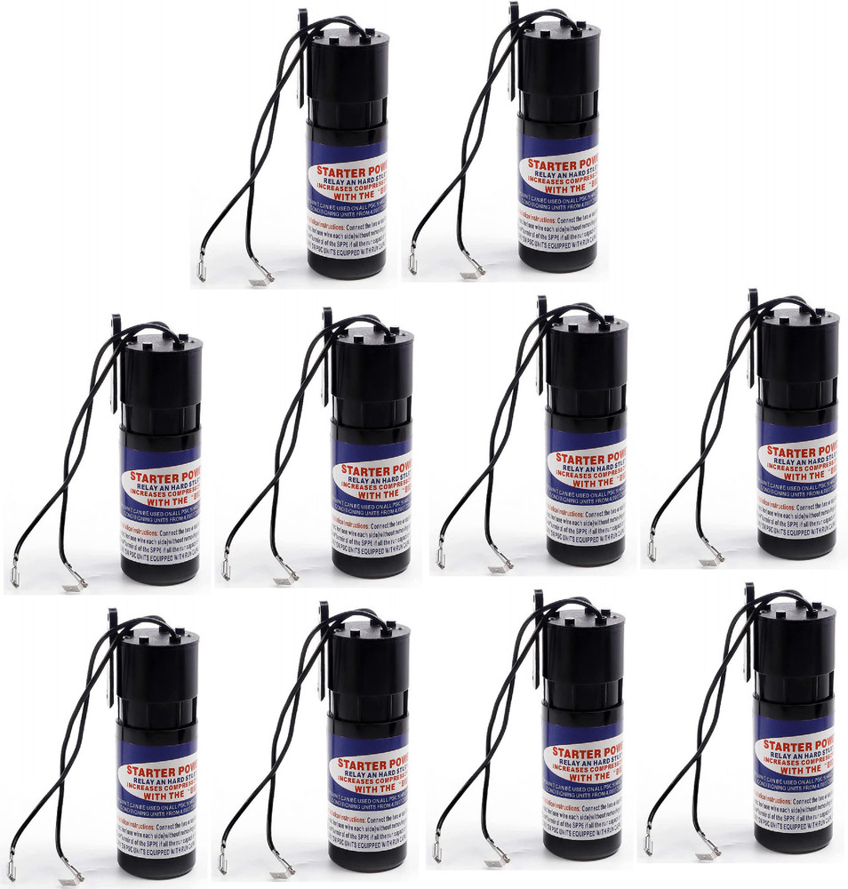 SPP6 Hard Start Kit Capacitor Relay 1/2HP-10HP Increases Torque 500% -10 Pack
