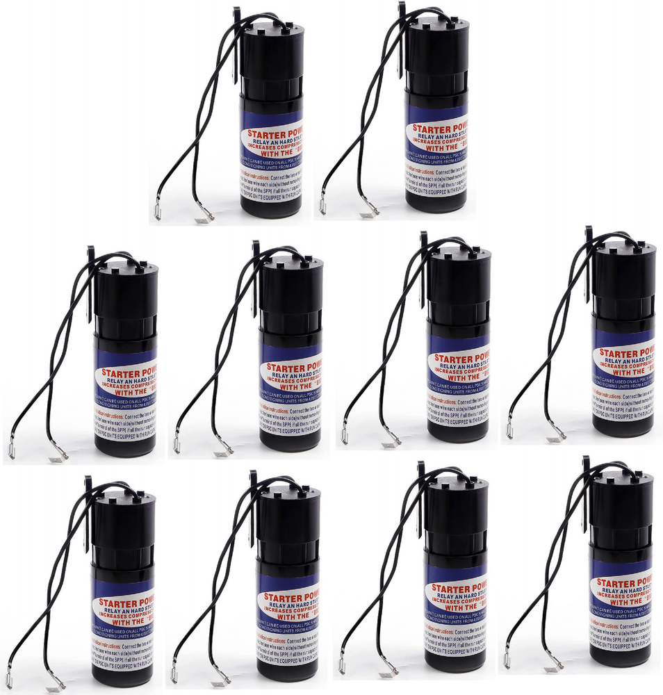 SPP6 Hard Start Kit Capacitor Relay 1/2HP-10HP Increases Torque 500% -10 Pack*