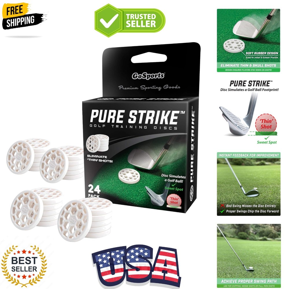 Golf Pure Strike Golf Training Discs 24 Pack - Eliminate Thin Shots!