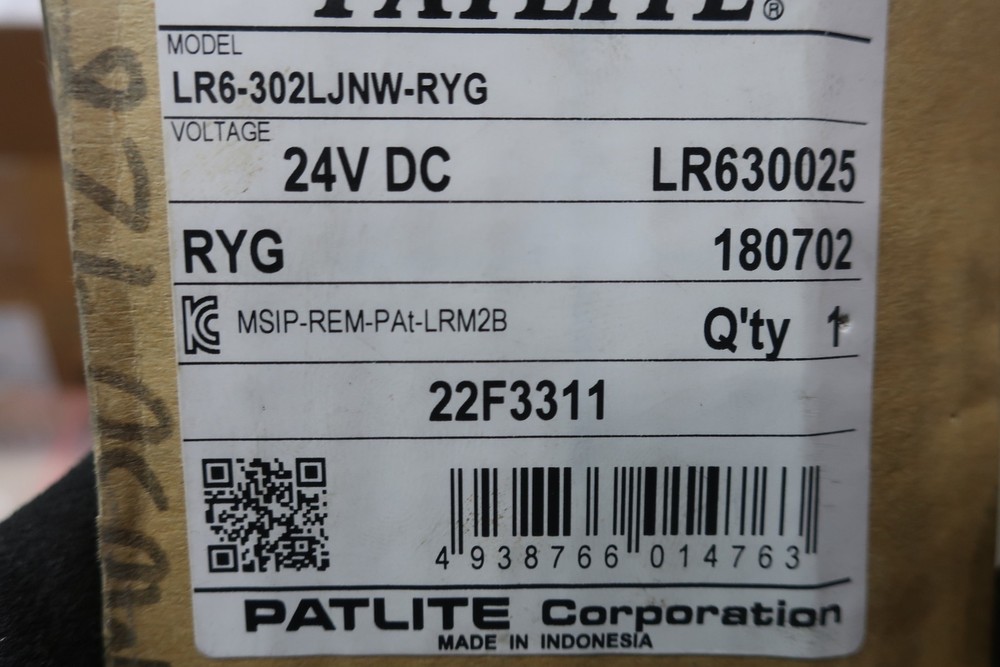 Patlite LR6-02LJN Stack Light Assembly 24v-dc